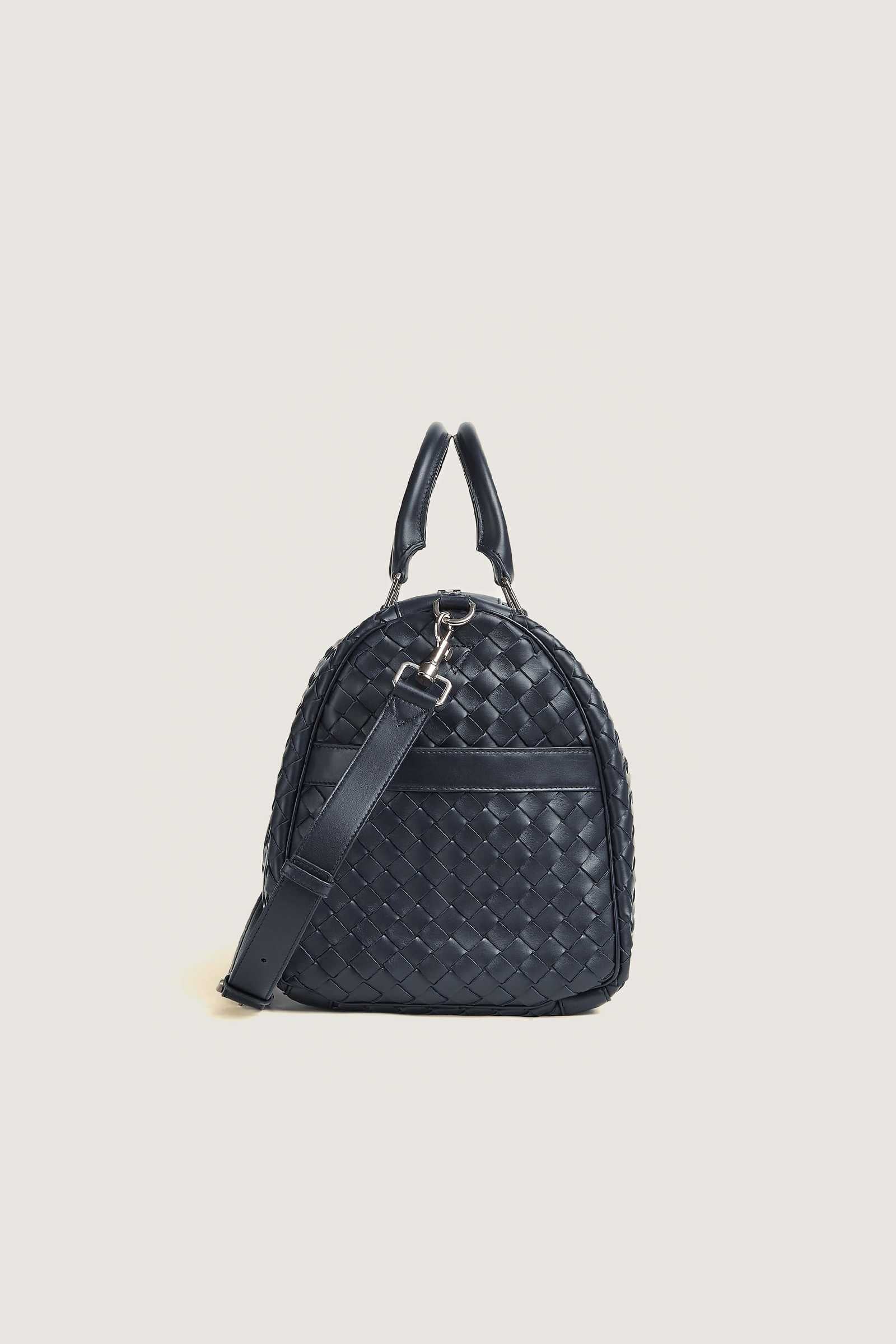 Intrecciato leather day bag