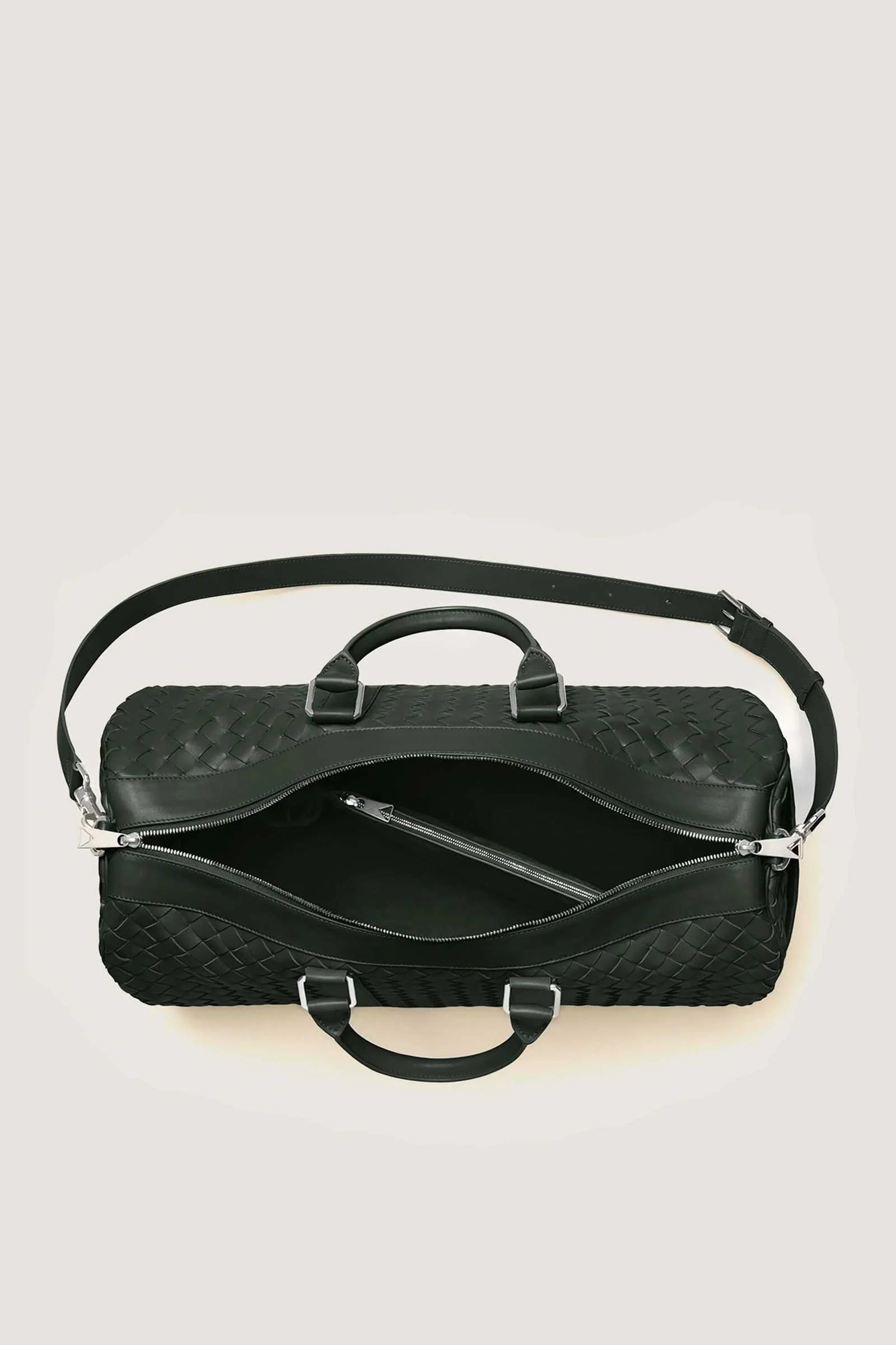 Intrecciato leather day bag