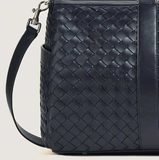 Intrecciato leather day bag