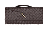 Woven Leather Clutch Bag