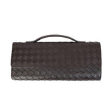 Woven Leather Clutch Bag: Handmade Intrecciato Evening Purse