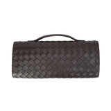 Woven Leather Clutch Bag: Handmade Intrecciato Evening Purse