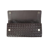 Woven Leather Clutch Bag: Handmade Intrecciato Evening Purse