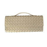 Woven Leather Clutch Bag: Handmade Intrecciato Evening Purse