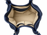 Aurelia Micro Braided Leather Tote – Handwoven Intrecciato Leather Shopper Bag