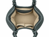 Aurelia Micro Braided Leather Tote – Handwoven Intrecciato Leather Shopper Bag