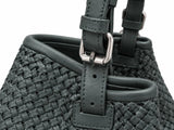 Aurelia Micro Braided Leather Tote – Handwoven Intrecciato Leather Shopper Bag