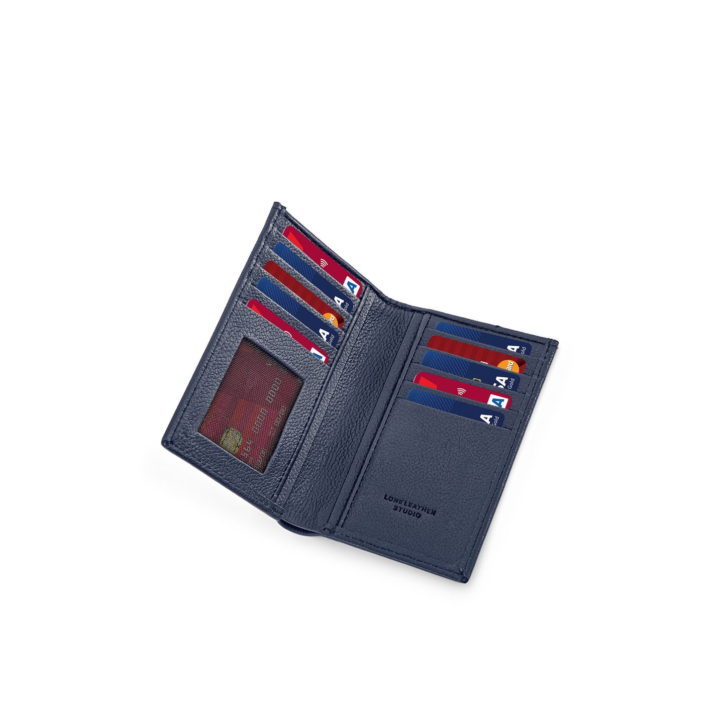 Bifold Book Style Leather Wallet