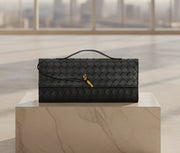 Woven Leather Clutch Bag