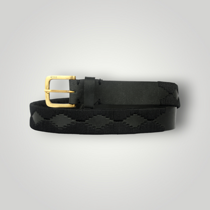 Belt Black Embroidery