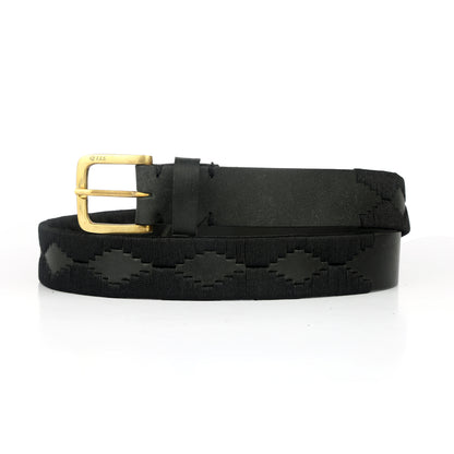 Belt Black Embroidery