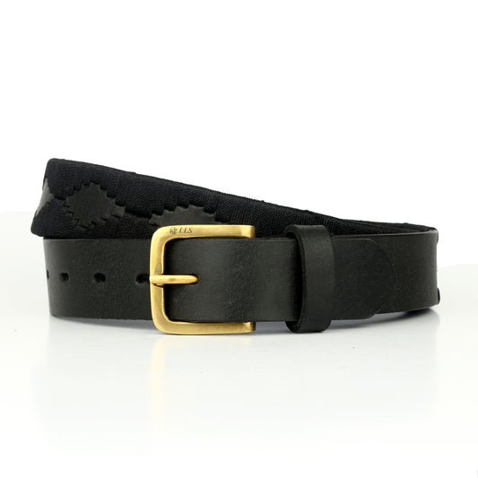 Belt Black Embroidery