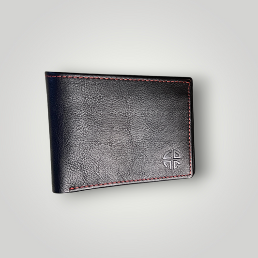 Bifold Black Leather Wallet