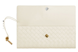 Woven Leather Clutch Bag