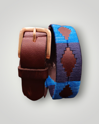 Belt Blue Embroidery