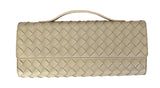 Woven Leather Clutch Bag