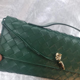 Woven Leather Clutch Bag