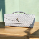 Woven Leather Clutch Bag