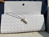 Woven Leather Clutch Bag