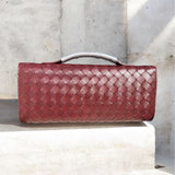 Woven Leather Clutch Bag