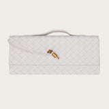 Woven Leather Clutch Bag