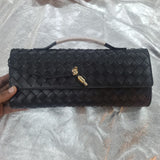 Woven Leather Clutch Bag