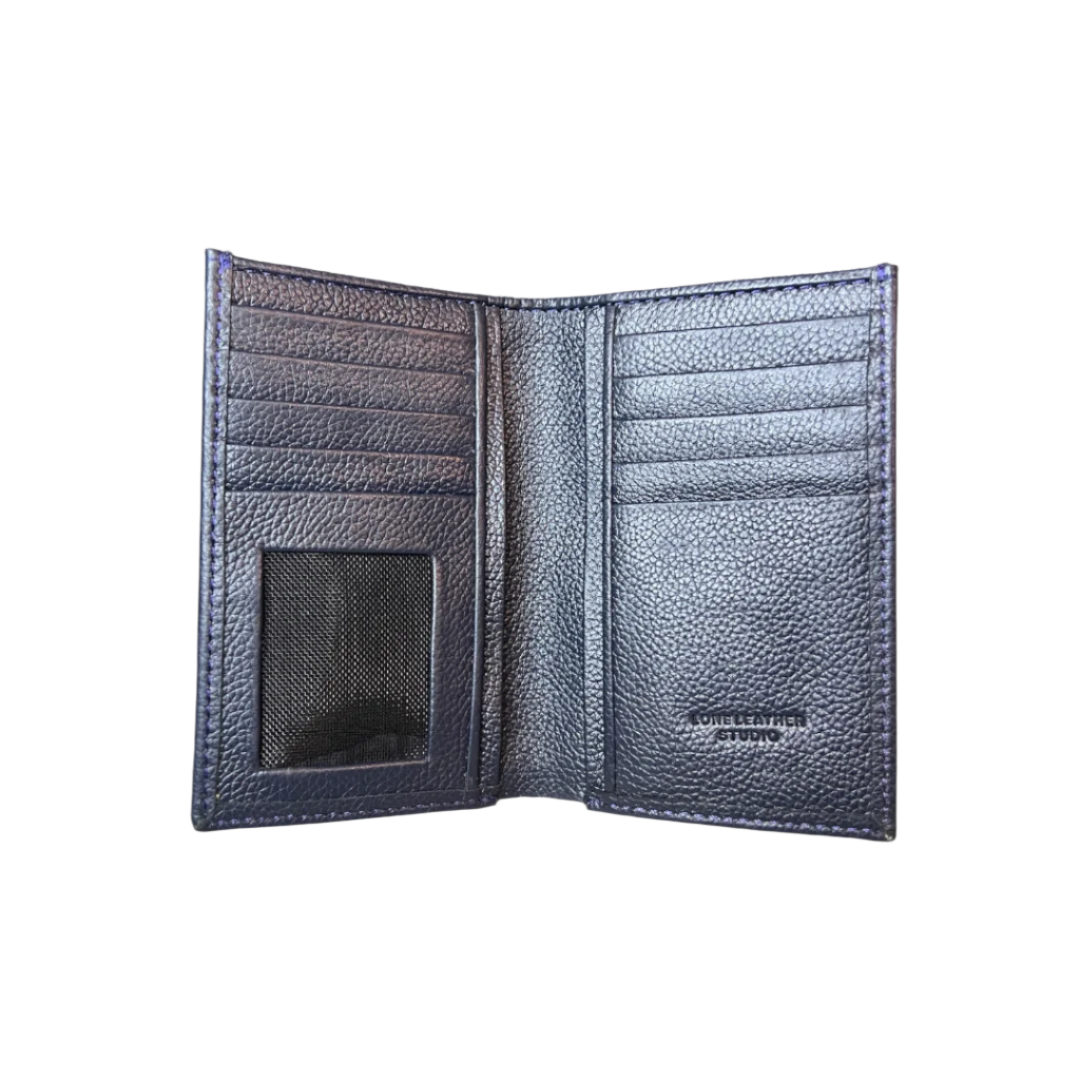 Bifold Book Style Leather Wallet