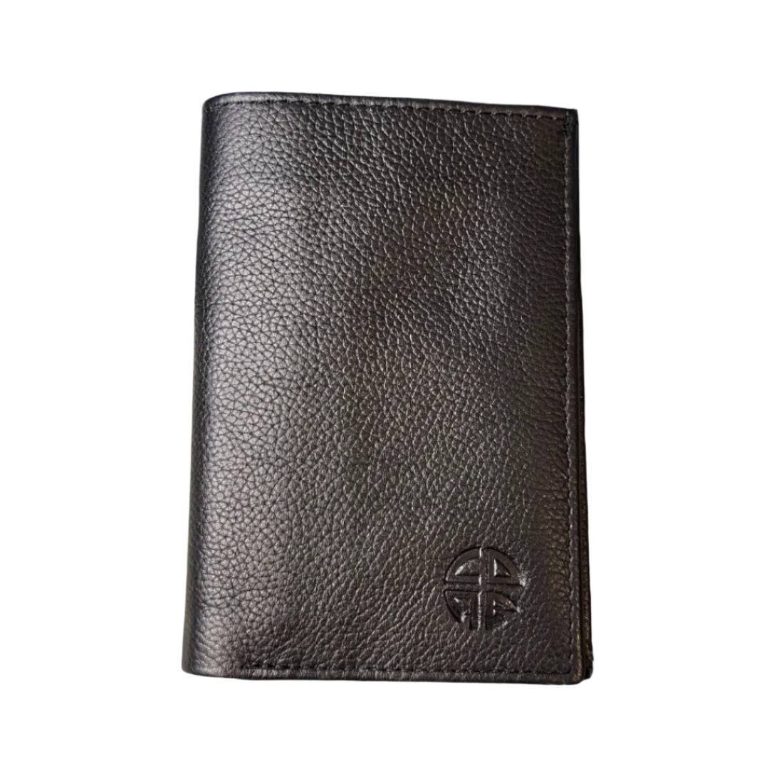 Bifold Book Style Leather Wallet