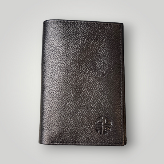 Bifold Book Style Leather Wallet