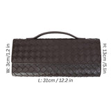 Woven Leather Clutch Bag: Handmade Intrecciato Evening Purse