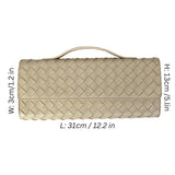 Woven Leather Clutch Bag: Handmade Intrecciato Evening Purse